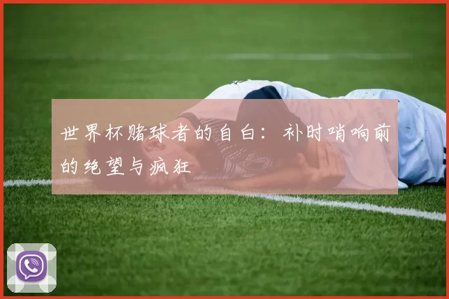 世界杯赌球者的自白：补时哨响前的绝望与疯狂